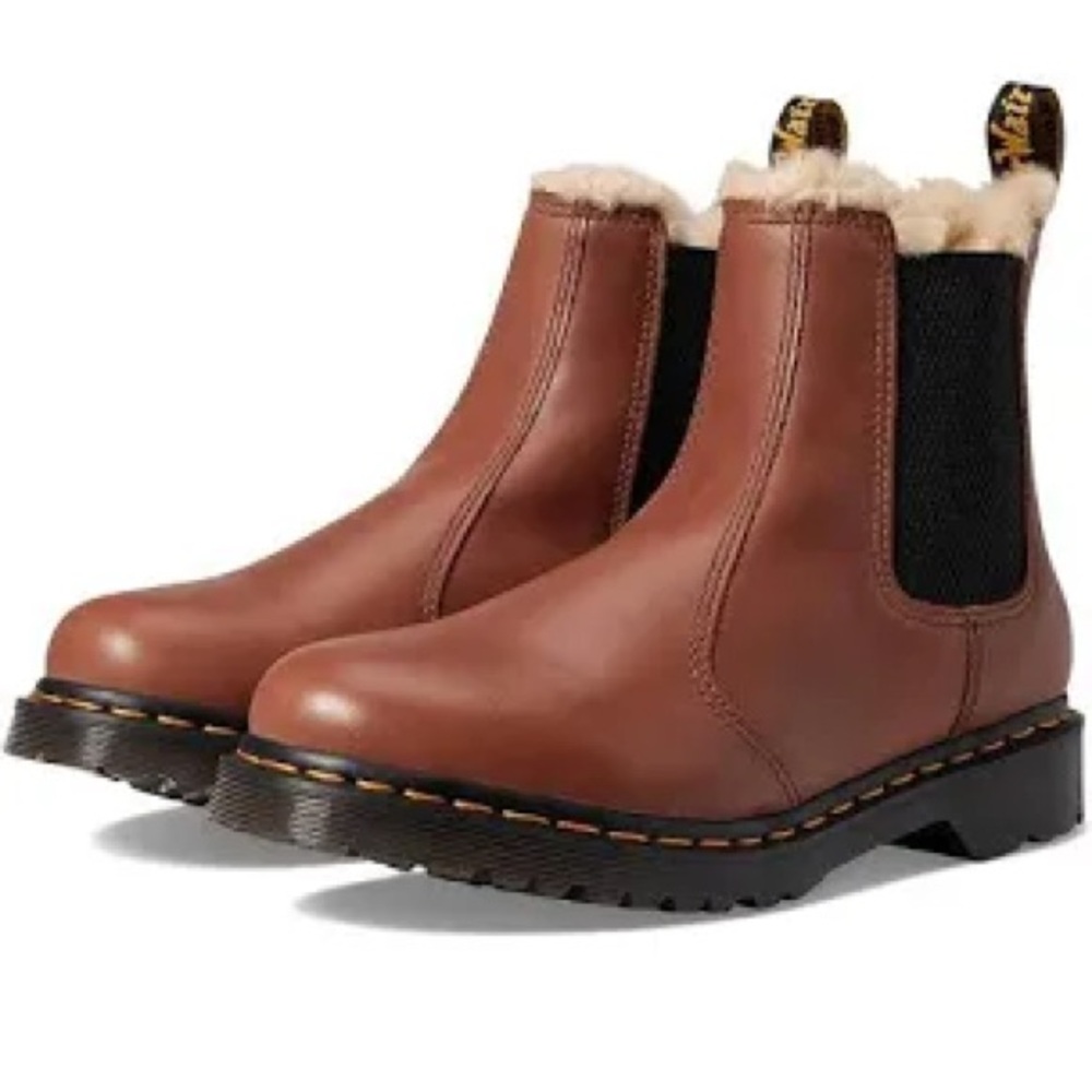 Dr Martens 2976 Leonore Faux Fur-lined Chelsea Boots